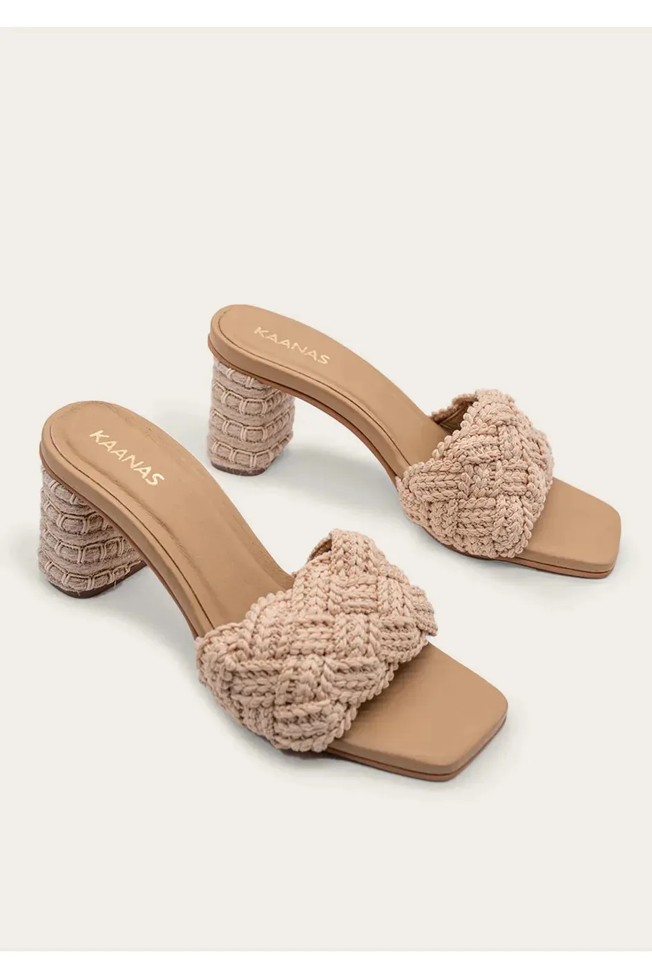 Calliope Natural Chunky Braided Yute Wrapped Heel