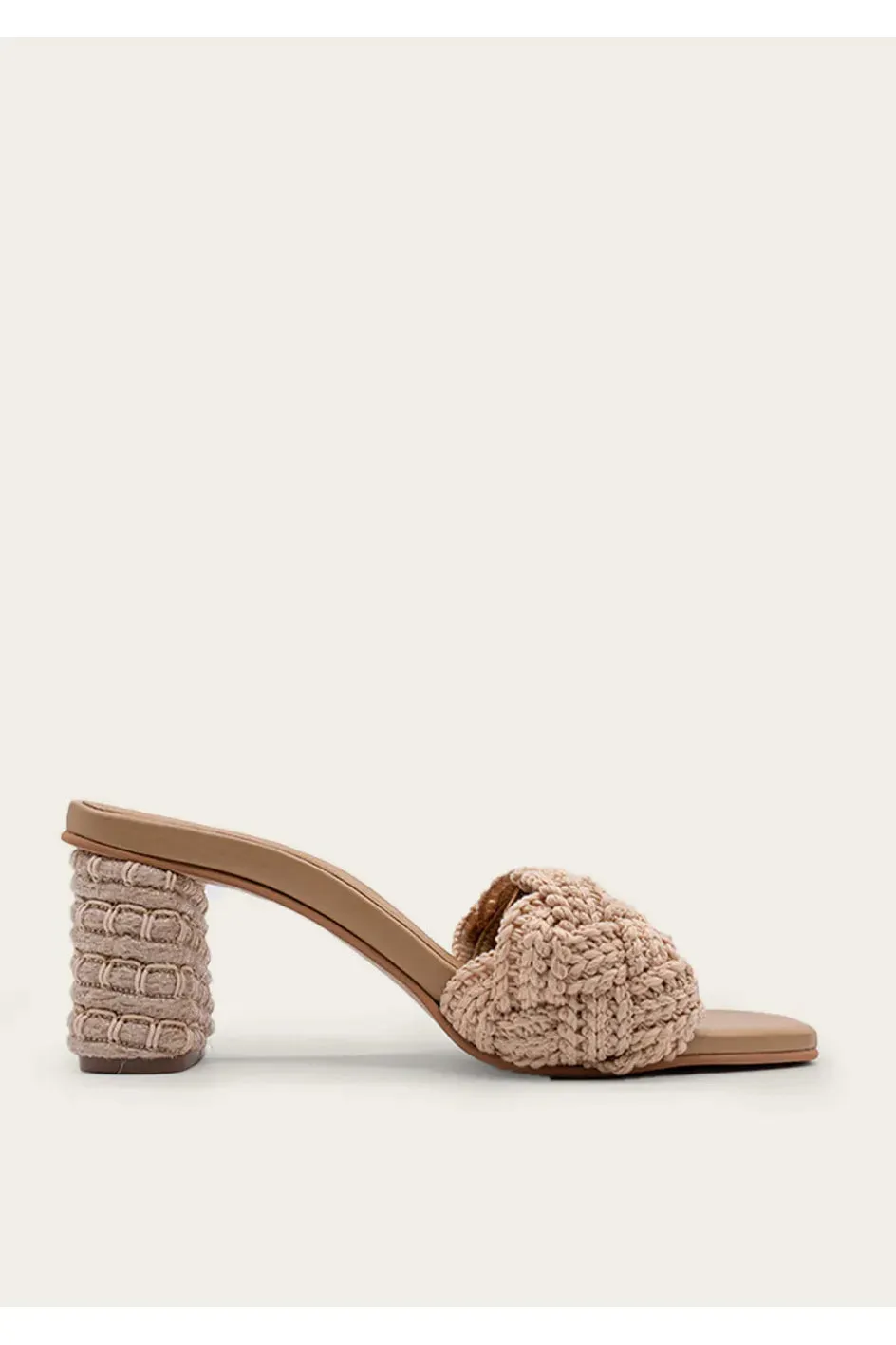 Calliope Natural Chunky Braided Yute Wrapped Heel