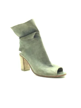 Free People Ankle Shoe Neutral Leather Peep Toe Heeled Size: US 8.5/ EU 39
