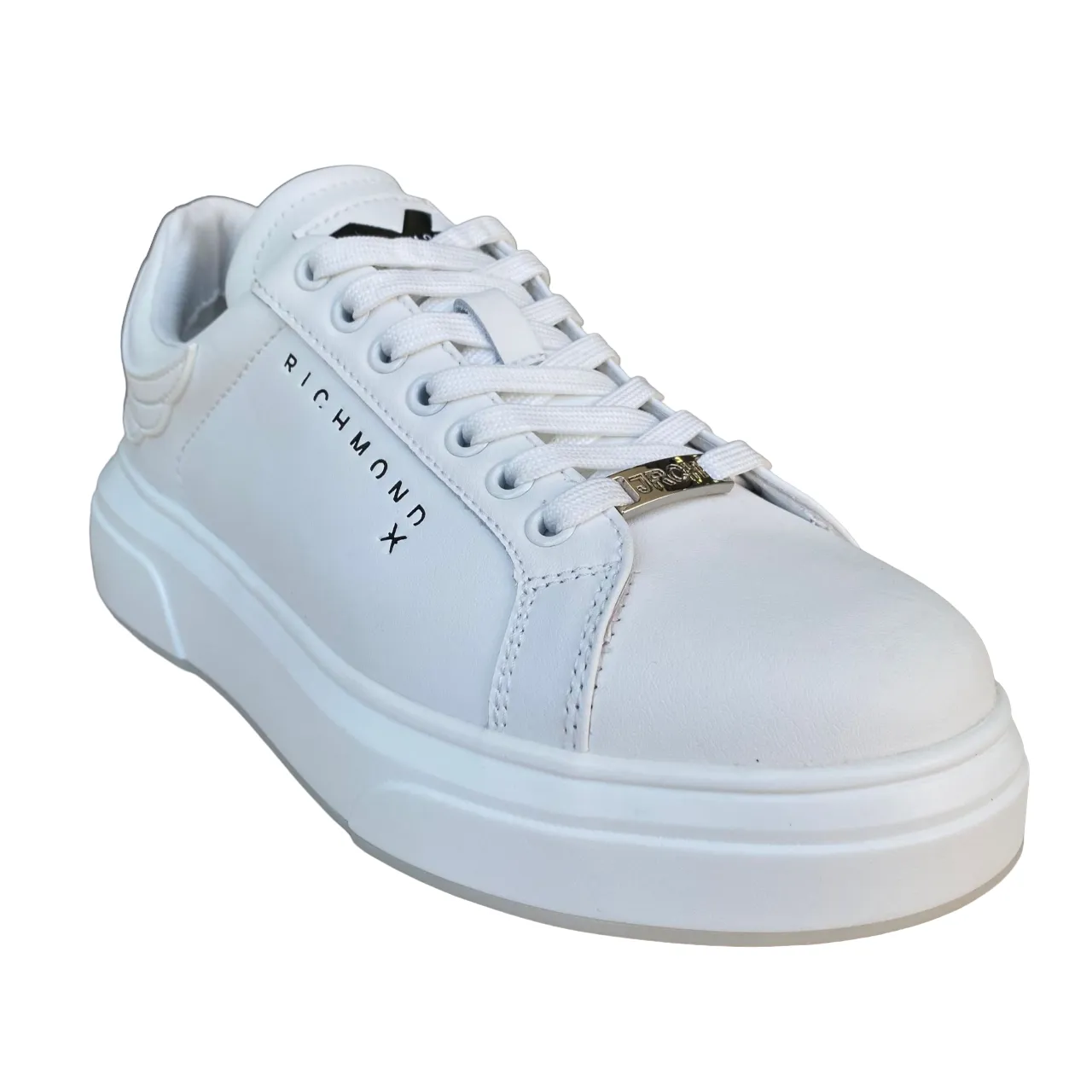 John Richmond men's leather sneakers shoe Action 200007/CP E white