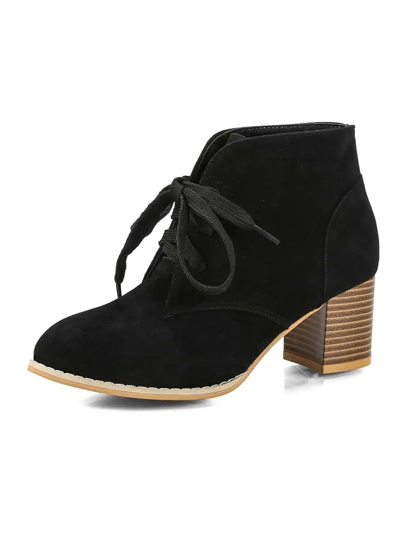 Lace-up Front Chunky Boots