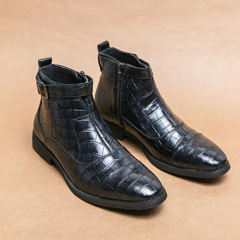 Laurent™ - leather boots with buckle