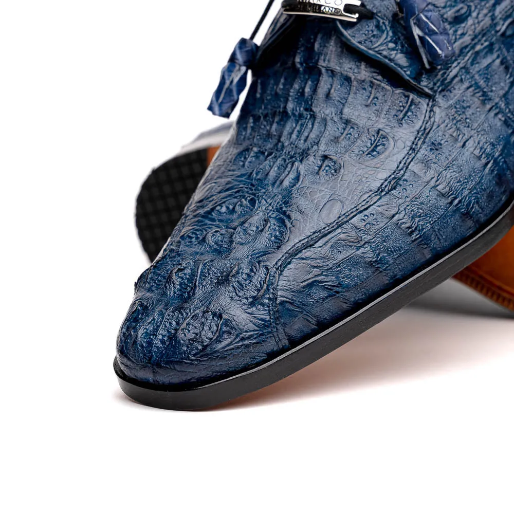 Marco Di Milano Apricena Caiman Fuscus and Leather Navy