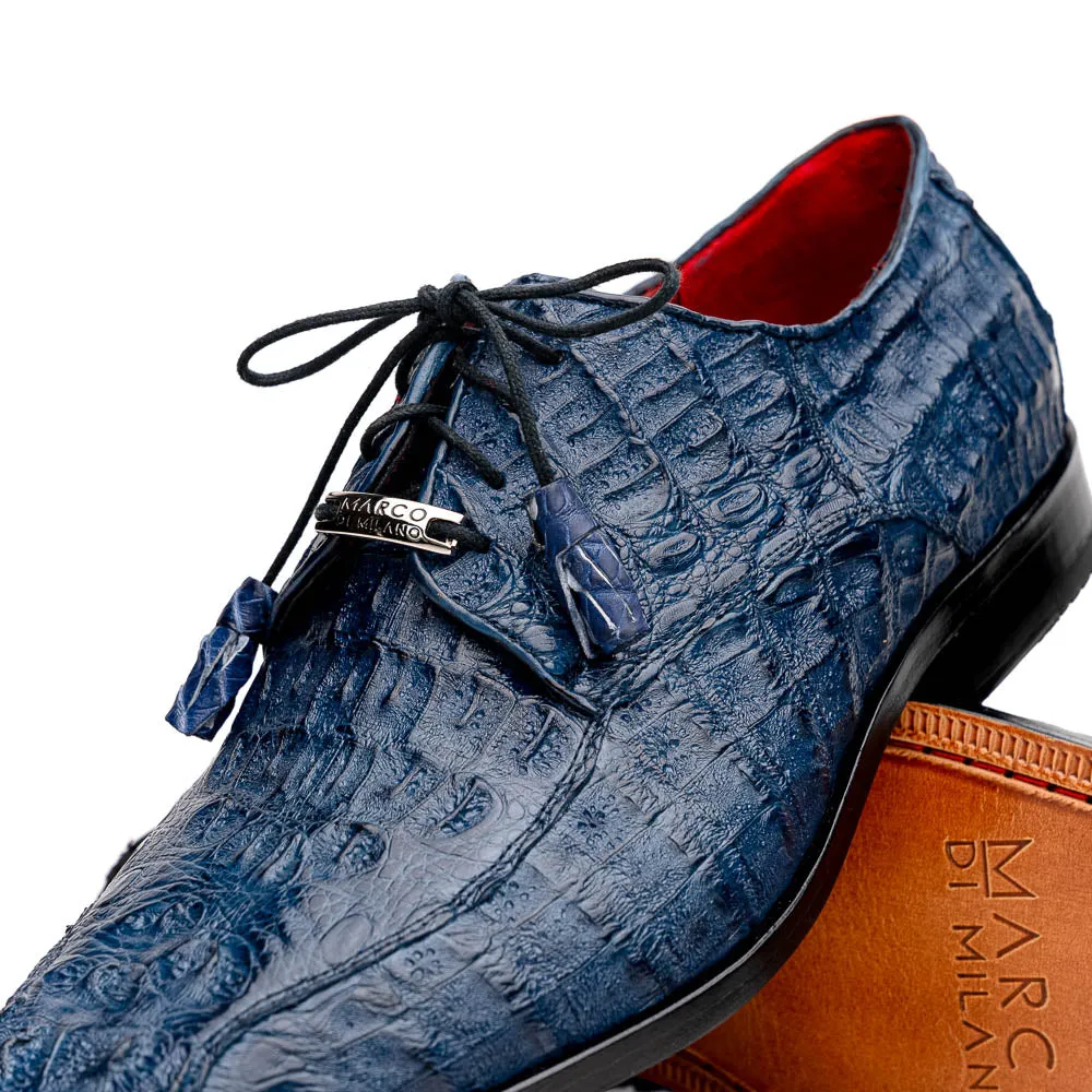 Marco Di Milano Apricena Caiman Fuscus and Leather Navy