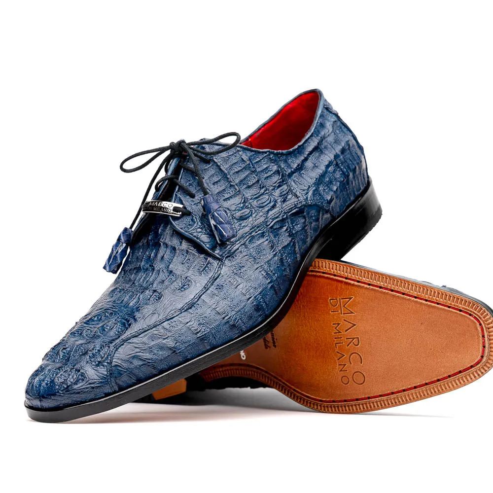 Marco Di Milano Apricena Caiman Fuscus and Leather Navy
