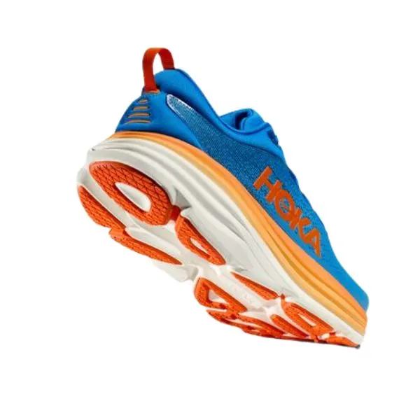 Mens HOKA Bondi 8 - Coastal Sky / Vibrant Orange
