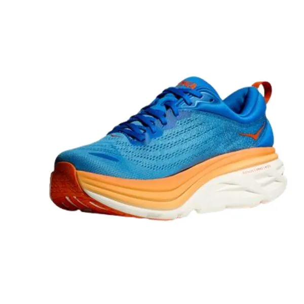 Mens HOKA Bondi 8 - Coastal Sky / Vibrant Orange