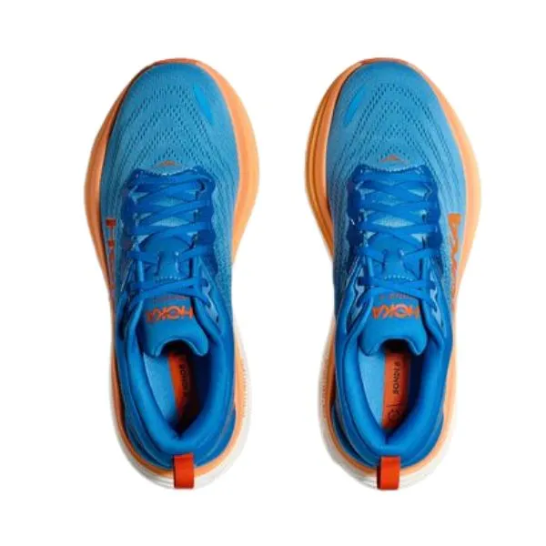 Mens HOKA Bondi 8 - Coastal Sky / Vibrant Orange