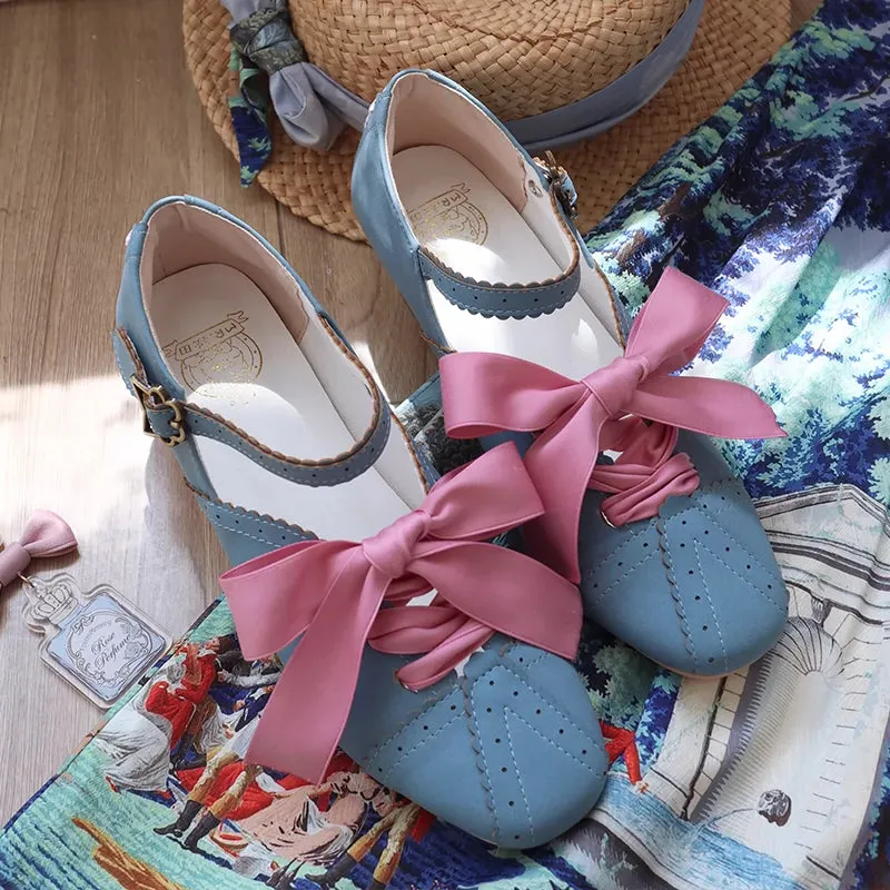 MR.Qiutian~Pictorial Girl~Han Lolita Shoes Retro Lolita Chinese Style Shoes