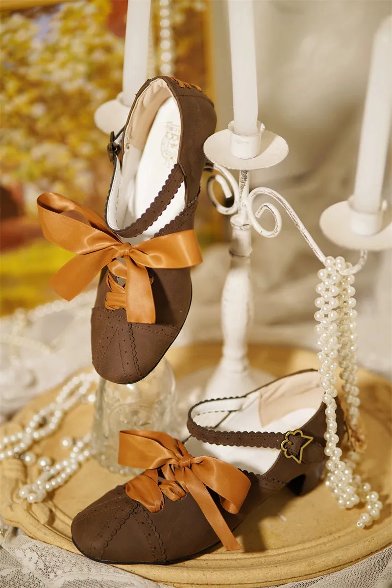 MR.Qiutian~Pictorial Girl~Han Lolita Shoes Retro Lolita Chinese Style Shoes