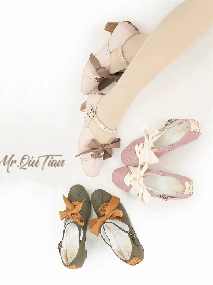MR.Qiutian~Pictorial Girl~Han Lolita Shoes Retro Lolita Chinese Style Shoes