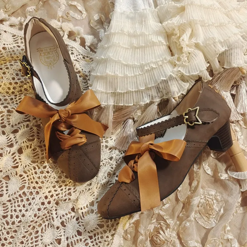 MR.Qiutian~Pictorial Girl~Han Lolita Shoes Retro Lolita Chinese Style Shoes