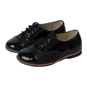 Pietro - Black Patent Leather Lace for Boy by Manuela de Juan