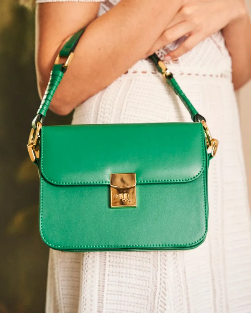 Sammy Vegan Recycled Grain Crossbody | Emerald