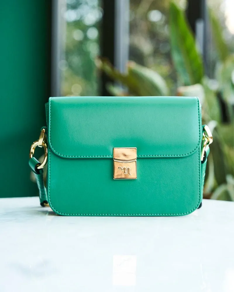 Sammy Vegan Recycled Grain Crossbody | Emerald